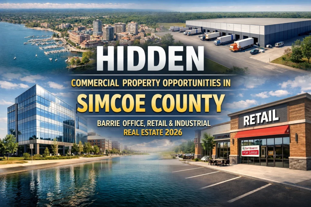 Hidden commercial property opportunities in Simcoe County including Barrie office retail and industrial real estate 2026